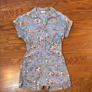 Floral Blue Romper